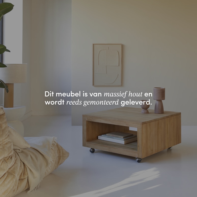 Anoa - Vierkante salontafel van massief teakhout