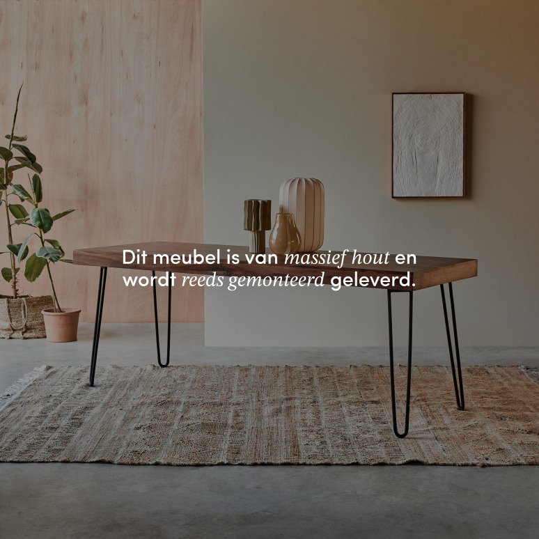 Helga - Tafel in massief palissander voor 6/8 personen