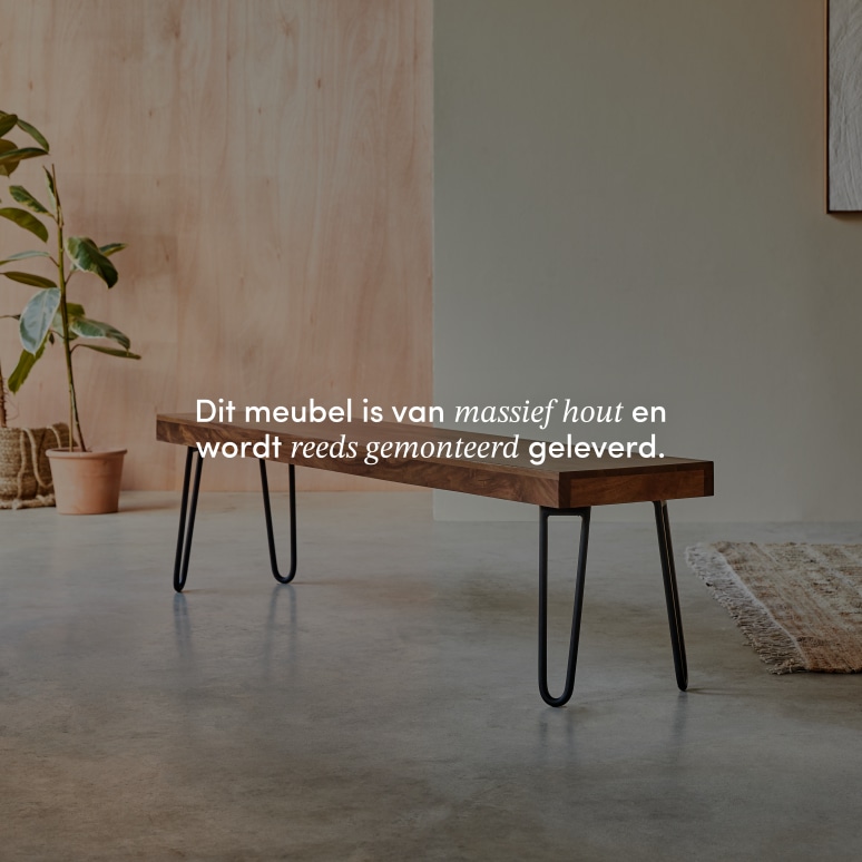 Helga - Bank in massief palissander 180 cm