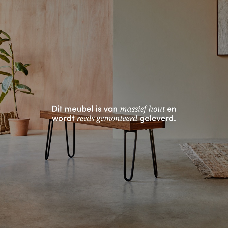 Helga - Bank in massief palissander 135 cm