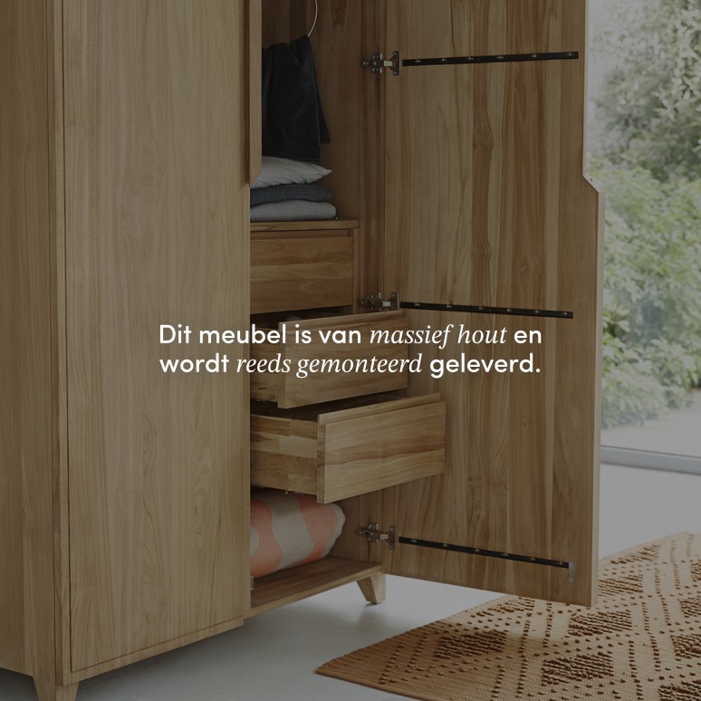Greta - Kast van massief teakhout