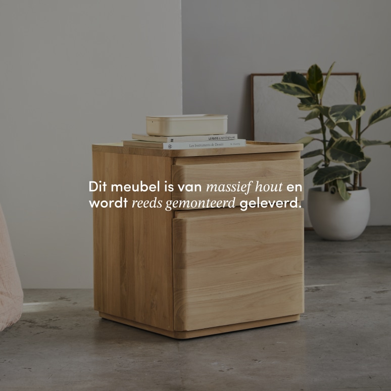 Nino - Massief teakhouten nachtkastje