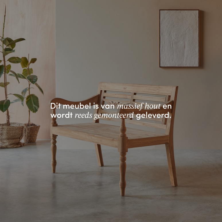 Marceau - Bank van massief teakhout