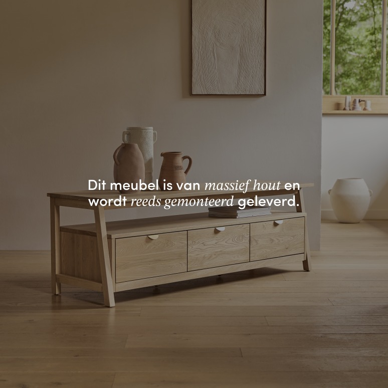 Pola - Massief eiken tv-meubel 150 cm