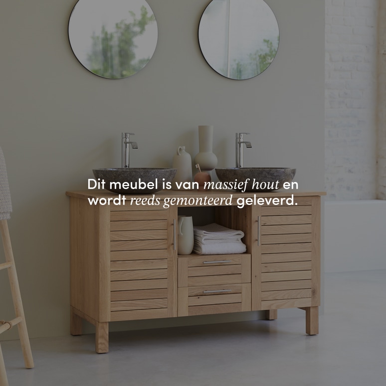 Soho - Massief eikenhouten badmeubel 125 cm