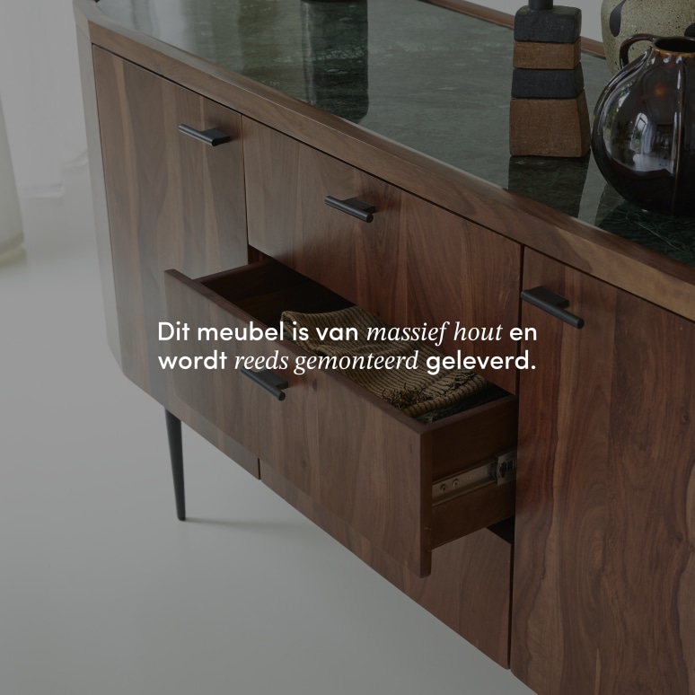 Jade - Massief palissander en marmeren buffet 175 cm