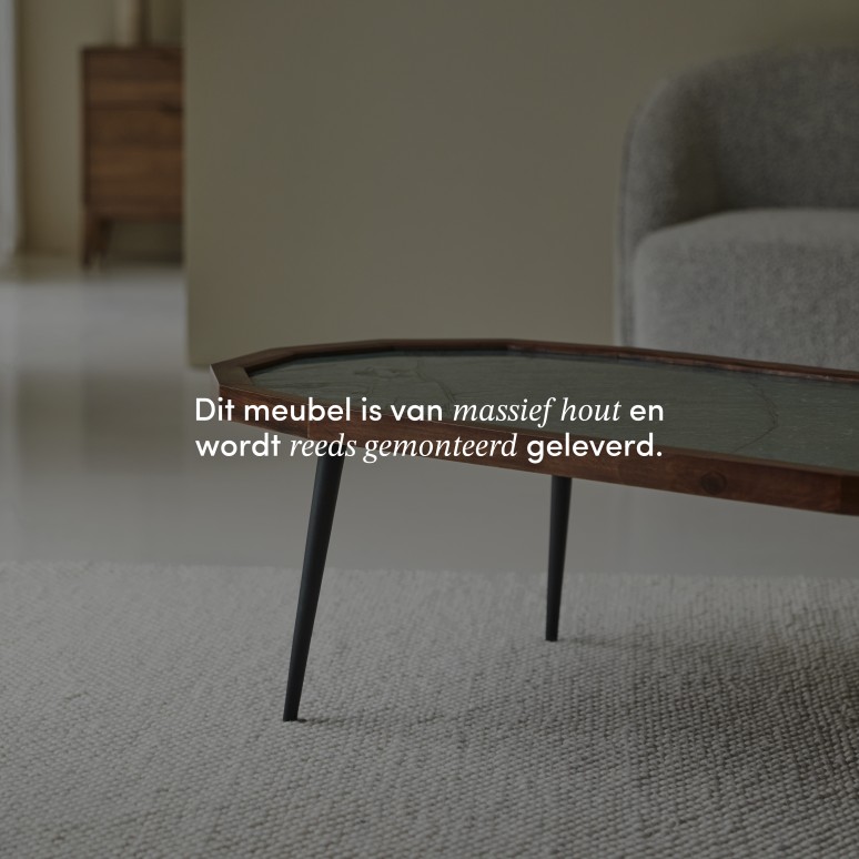 Jade - Massief palissander en marmeren salontafel