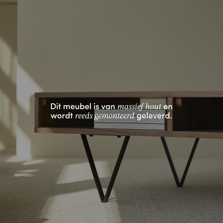 Metric - Massief notenhouten salontafel