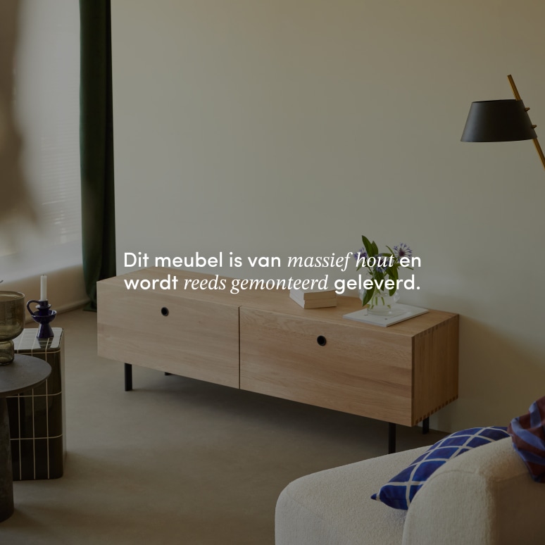 Jeanne - Massief eiken tv-meubel 160 cm