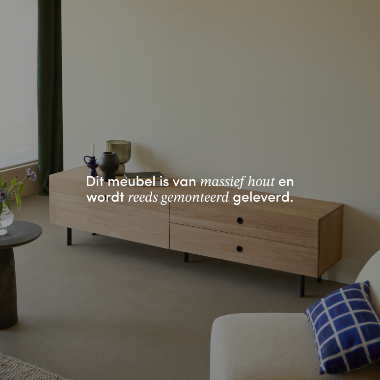 Jeanne - Massief eiken tv-meubel 200 cm