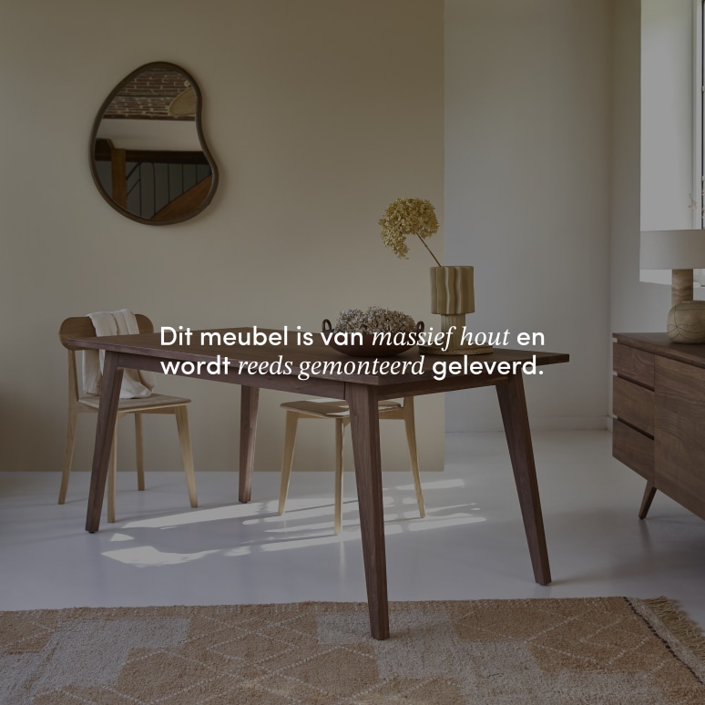 Esmée - Tafel van massief notenhout voor 6/8 personen