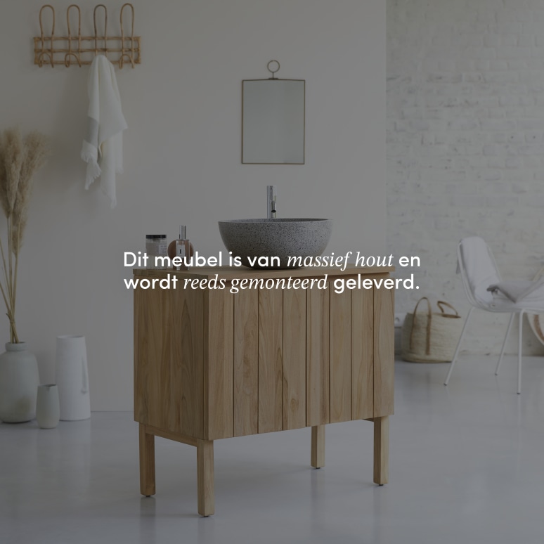 Jill - Massief teakhouten badmeubel 80 cm
