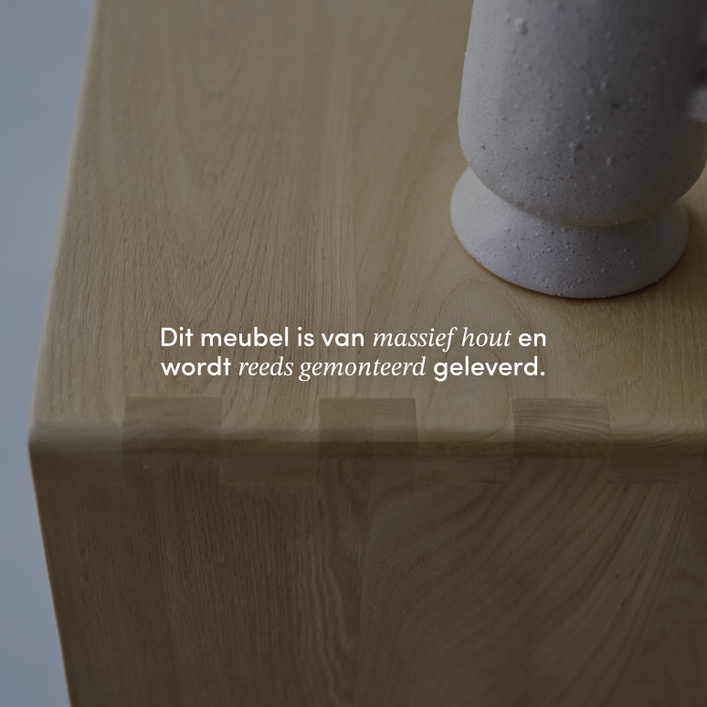 Luis - Hoge kolomkast van massief iepenhout en vlechtwerk