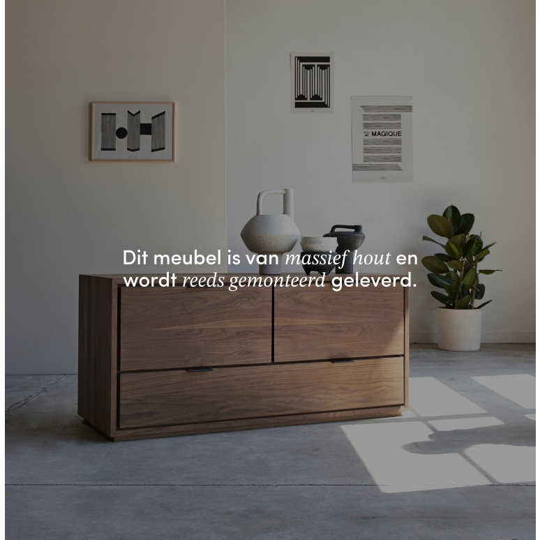 Senson - Massief notenhouten tv-meubel 120 cm