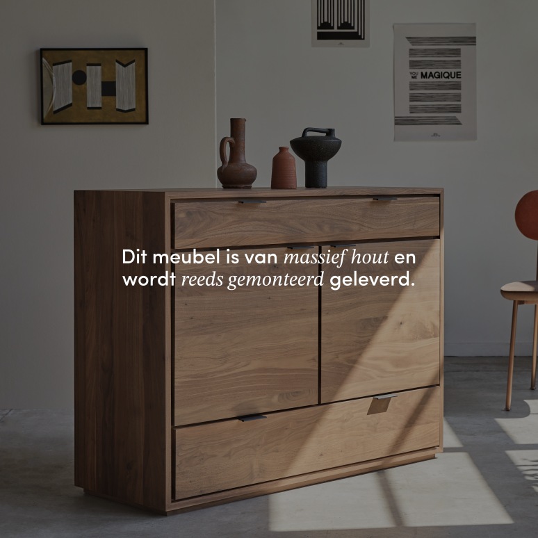 Senson - Massief notenhouten buffet 120 cm