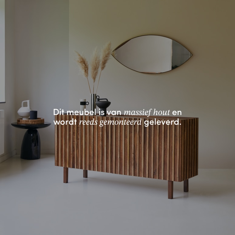 Milo - Buffet van massief mangohout 164 cm