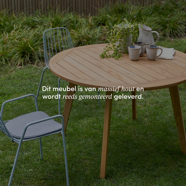 Mila - Tuintafel van massief teakhout voor 6 personen