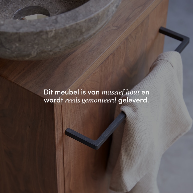 Stelle - Massief notenhouten badmeubel, rechts