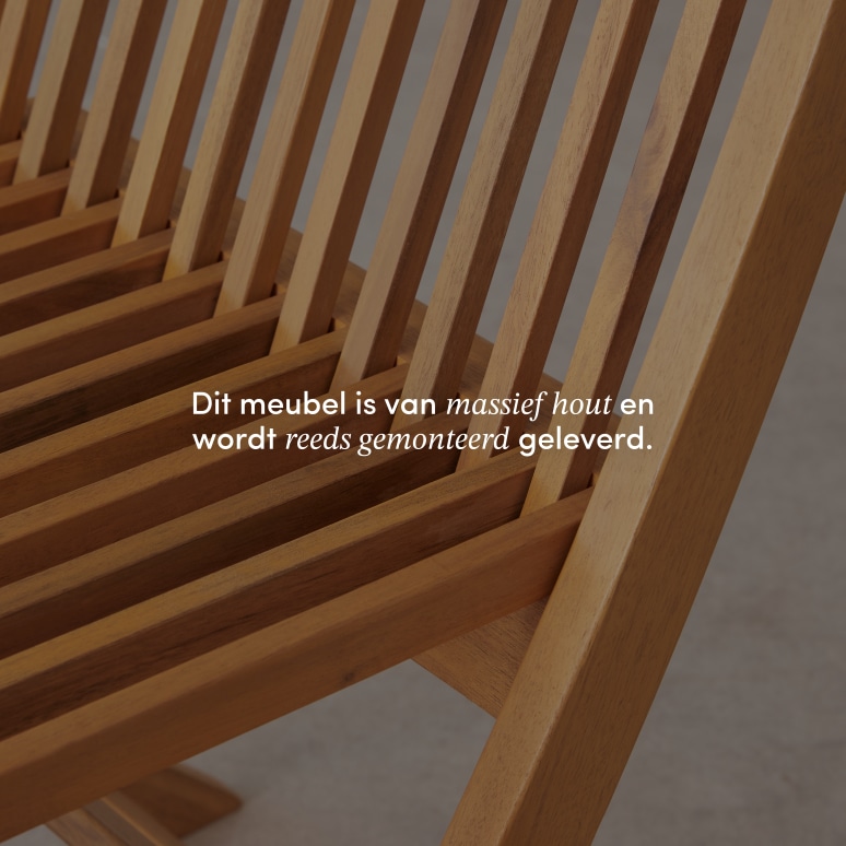 Capri - Set van 2 massief acaciahouten tuinstoelen