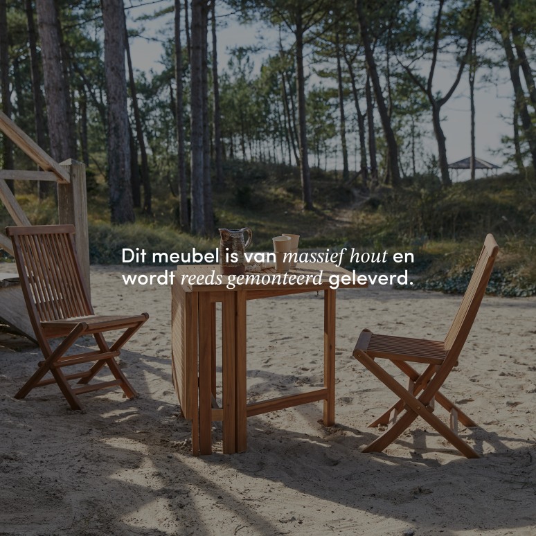 Capri - Klaptafel voor buiten van massief acaciahout voor 2/4 personen