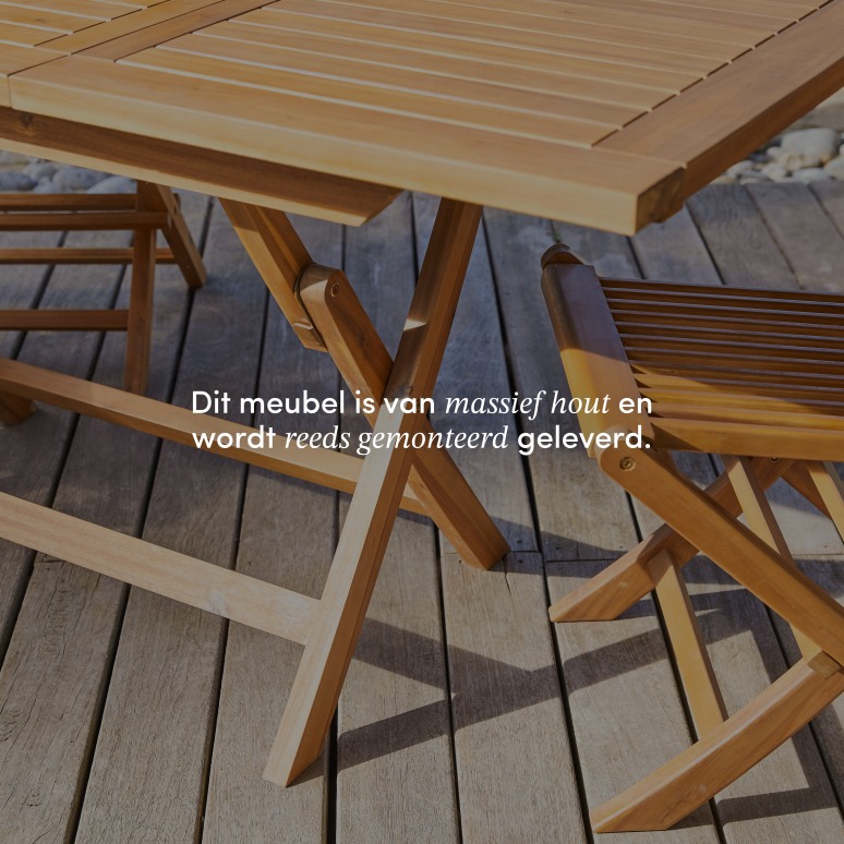 Capri - Outdoor klaptafel van massief acaciahout, uitschuifbaar voor 4/6 personen