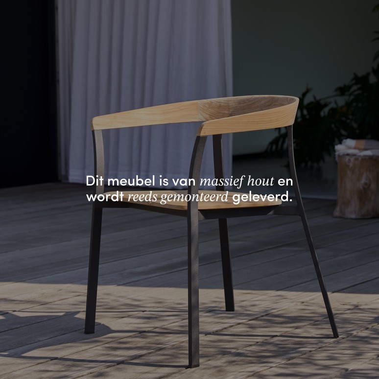 Arco - Tuinstoel in massief teak en aluminium