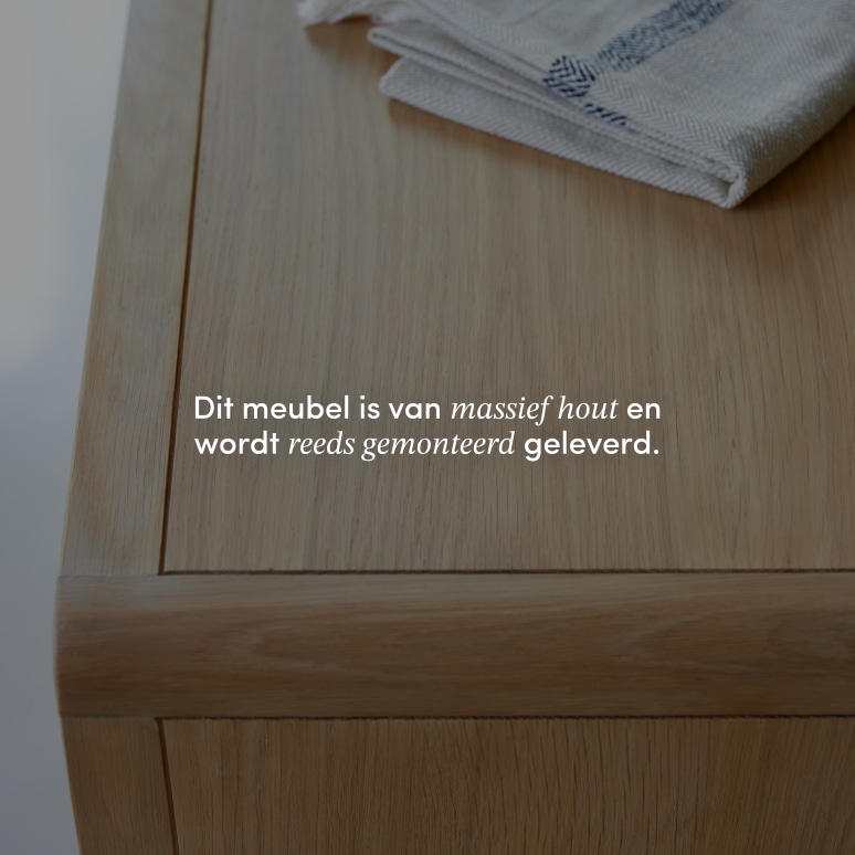 Come - Ladekast van massief eikenhout en rotan