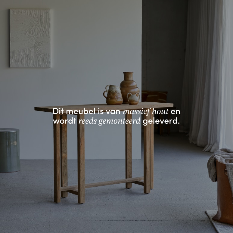 Antonia - Bijzettafel van gerecycled massief teakhout