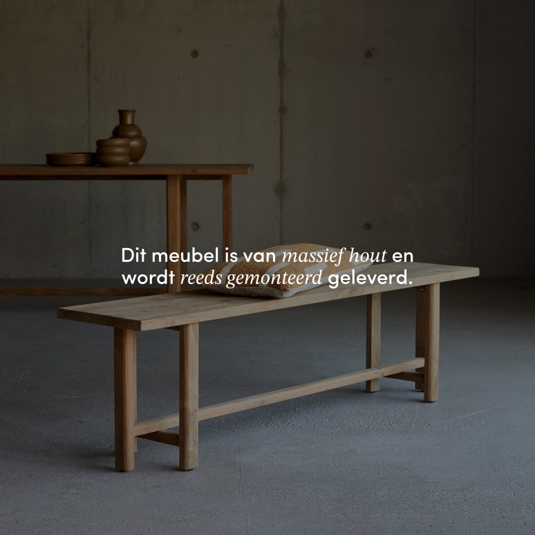 Antonia - Bank van gerecycled massief teakhout