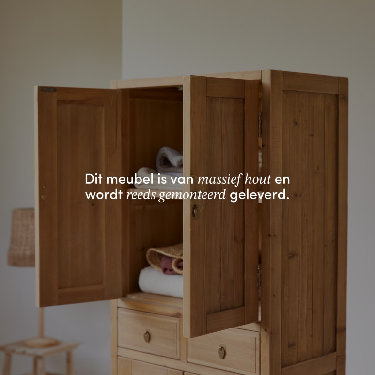 Yuki - Natural kast van gerecycled massief grenenhout