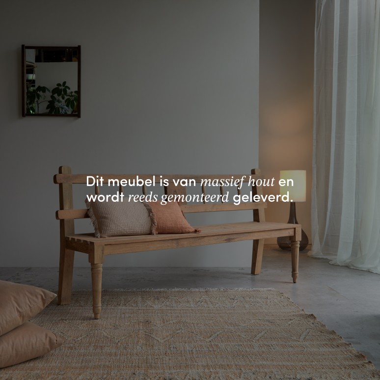 Paula - Bank van gerecycled massief teakhout