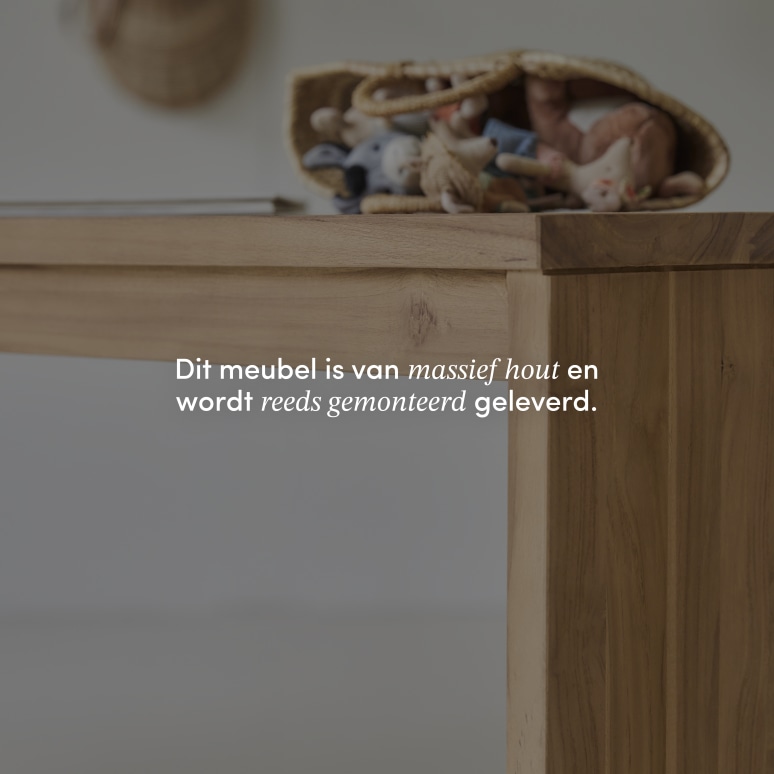 Eden - Kinderbureau van massief teakhout met ladeblok
