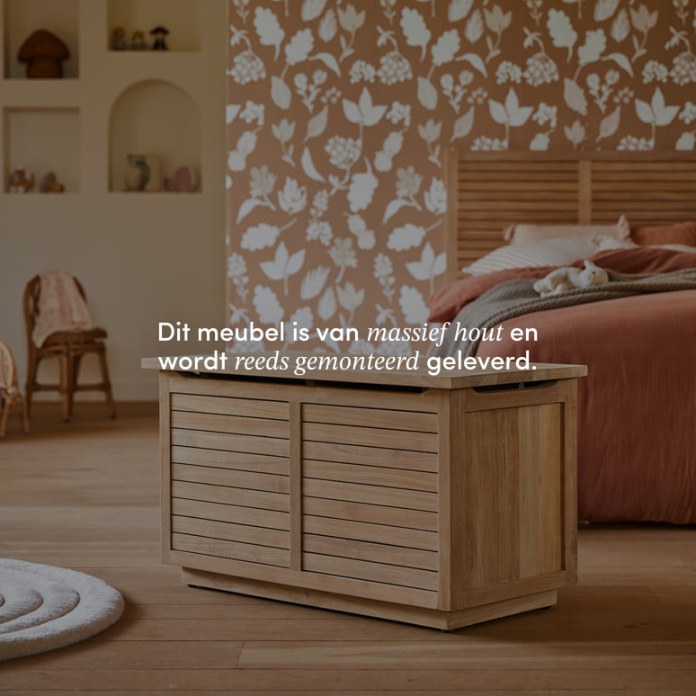 Suzette - Kist voor kinderkamer van massief teakhout