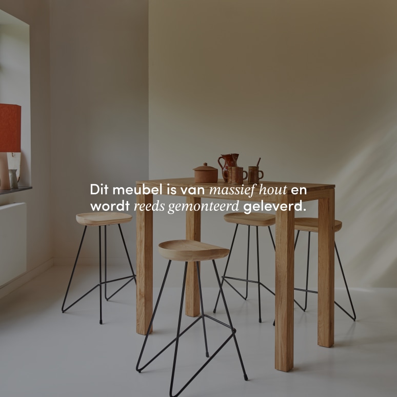 Eden - Massief eiken bartafel voor 2/4 personen