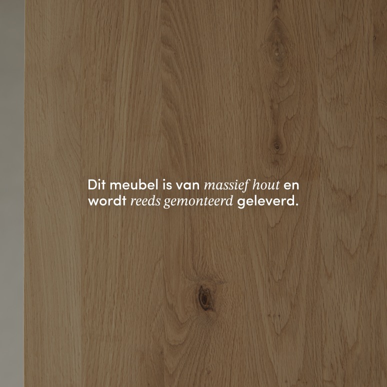 Eden - Massief eiken bartafel voor 4/6 personen