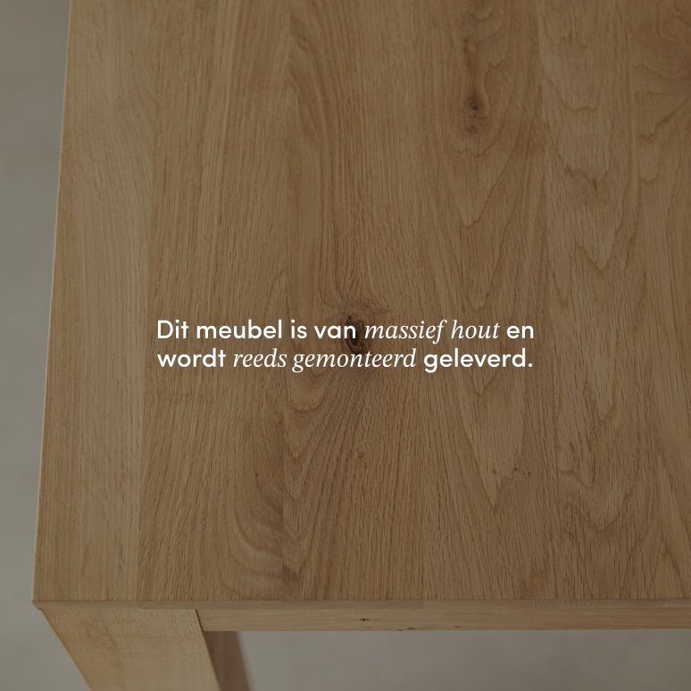 Eden - Massief eiken bartafel voor 4/6 personen
