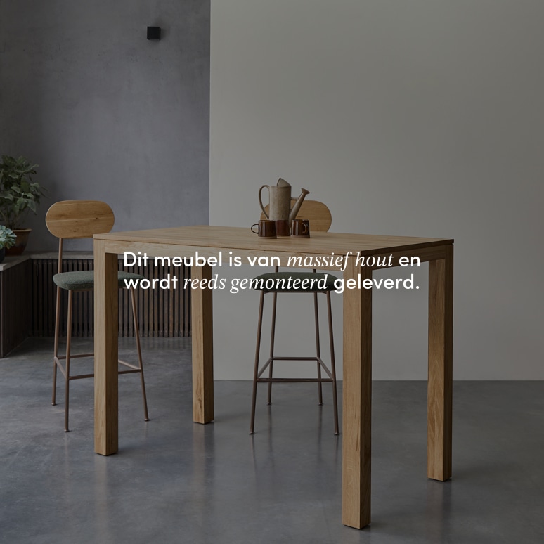 Eden - Massief eiken bartafel voor 4/6 personen