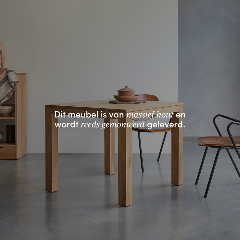 Eden - Massief eiken tafel voor 2/4 personen
