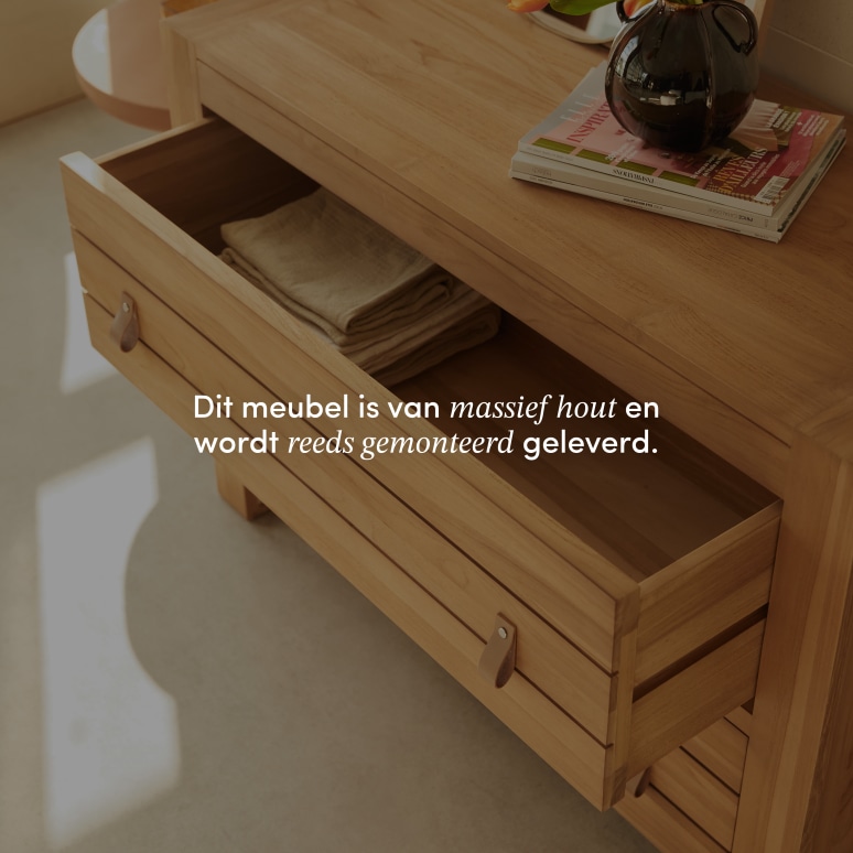 Minimalys - Commode van massief teakhout