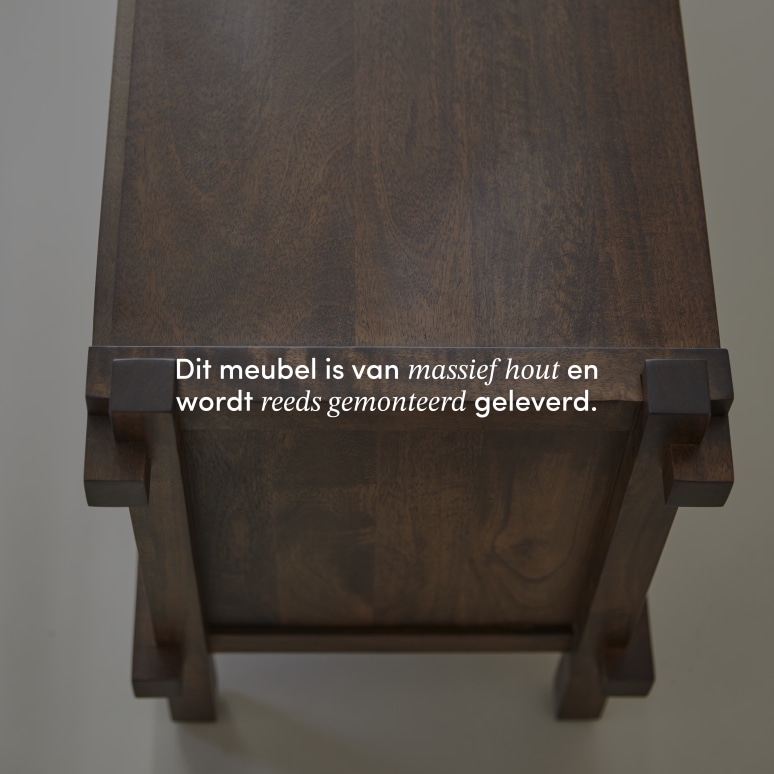 Arko - Tv-meubel met 2 laden van massief mangohout 120 cm