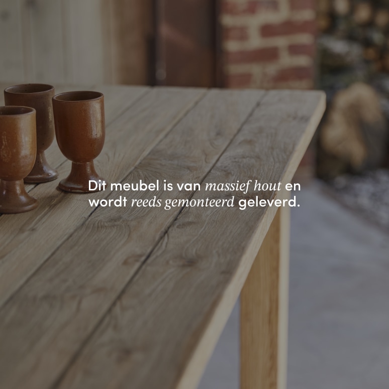 Teresa - Tuintafel van gerecycled massief teakhout voor 6/8 personen