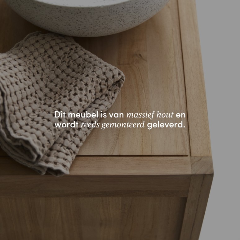 Arty - Massief teakhouten wastafelmeubel 60 cm