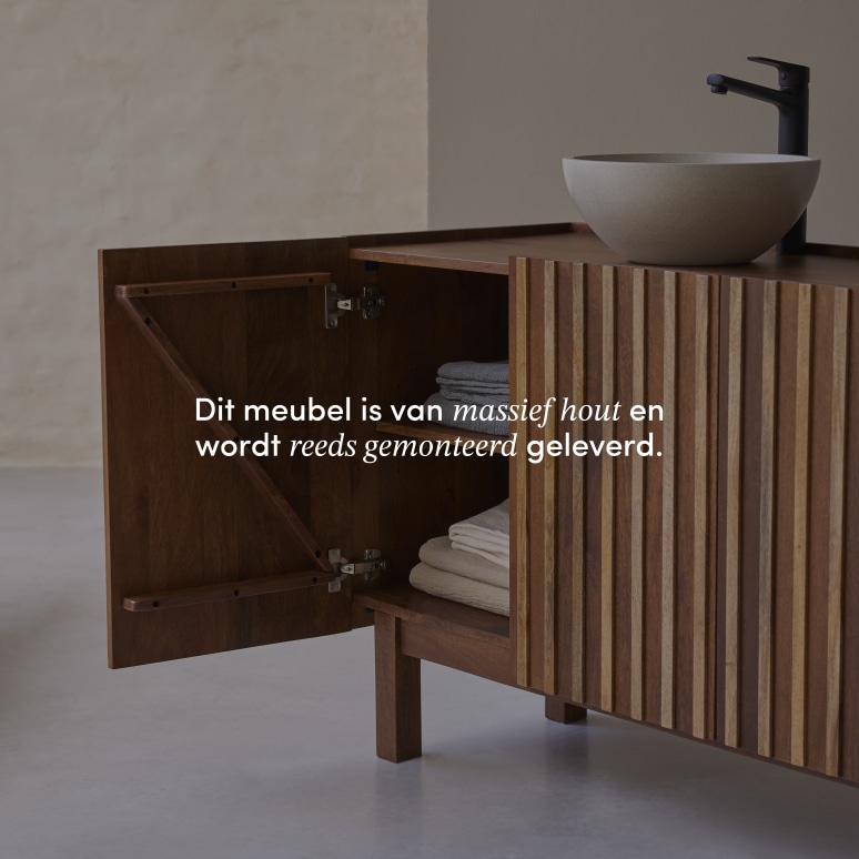 Milo - Badkamermeubel van mangohout 164 cm