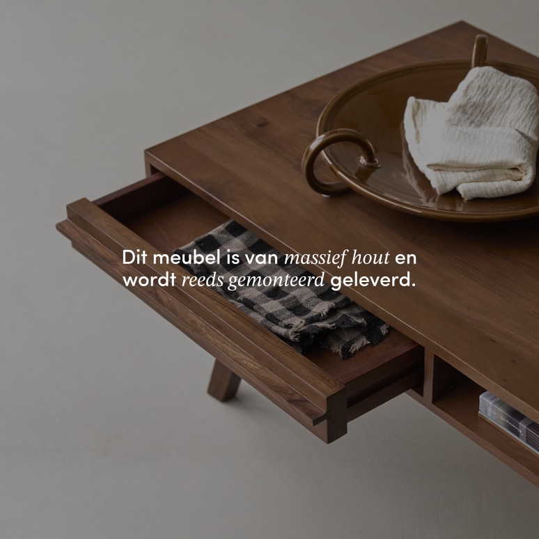 Niels - Lage tafel van massief acacia 115 cm