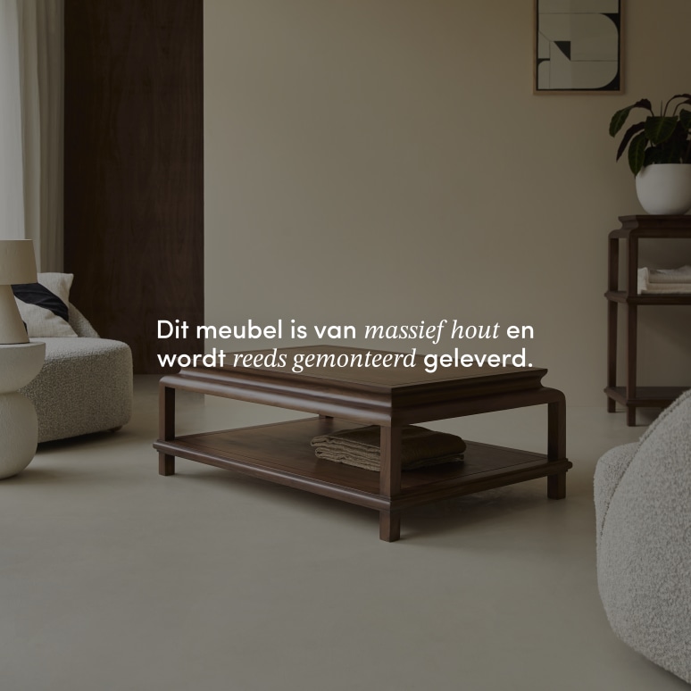 Achille - Rechthoekige salontafel van massief acacia