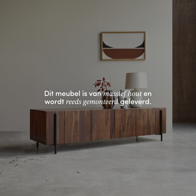 Honorine - Laag tv-meubel van massief palissander 170 cm