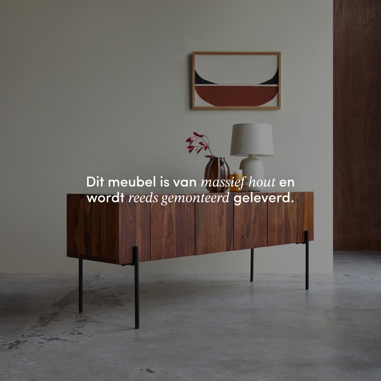 Honorine - Hoog tv-meubel van massief palissander 170 cm