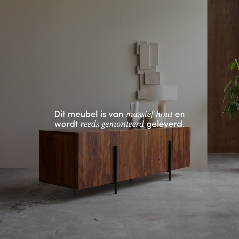 Honorine - Lage buffetkast van massief palissander 165 cm