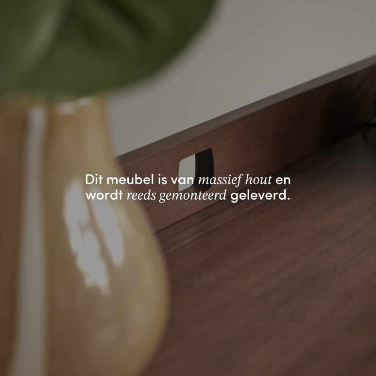 Philip - Vouwbureau van donker massief teakhout