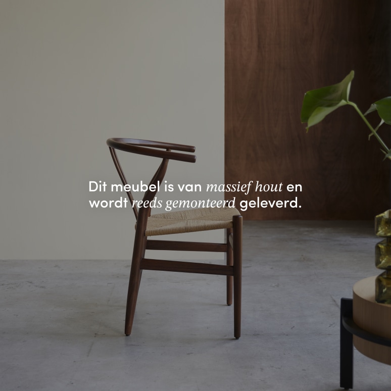 Blaise - Stoel van donker massief teakhout met vlechtwerk